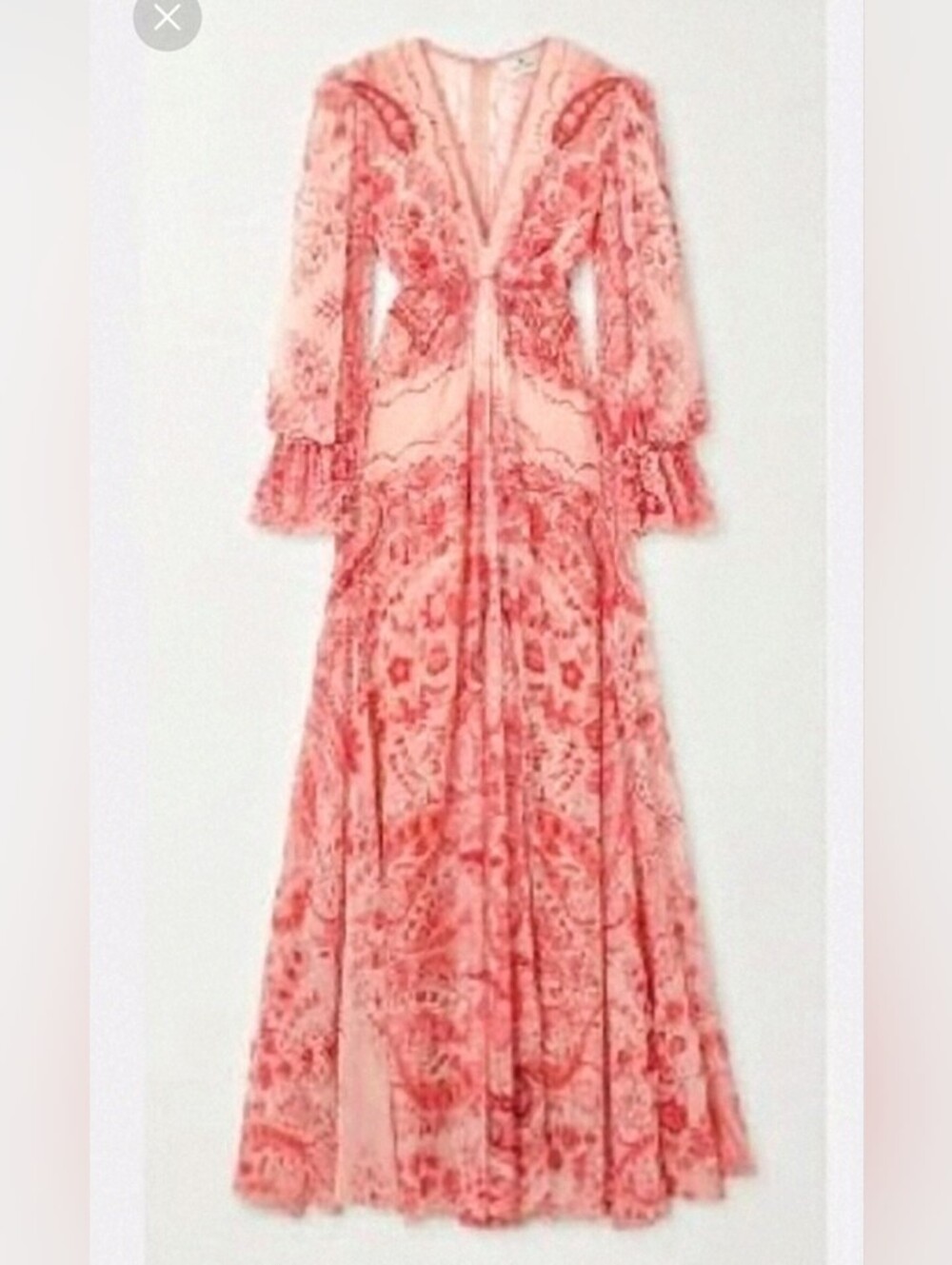 NWT Jardinvue Bohemian Pink Floral  Maxi Dress
